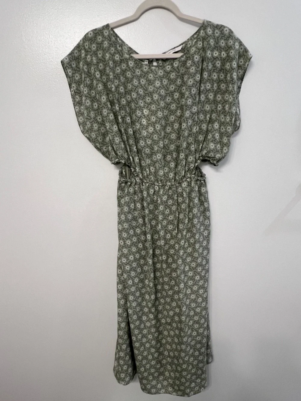 Rebecca Taylor Suzanne Fleur Cutout Jadeite Green Silk Midi Dress - NWT - Large